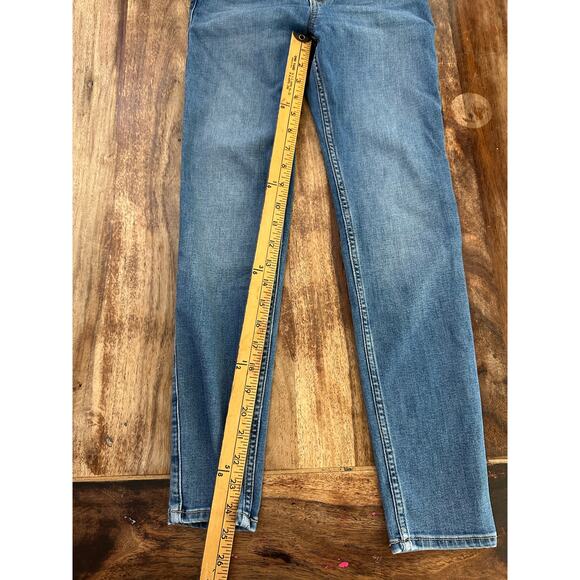 Abercrombie Kids Blue High Rise Denim Jeans Leggings Size 12 - Picture 7 of 9